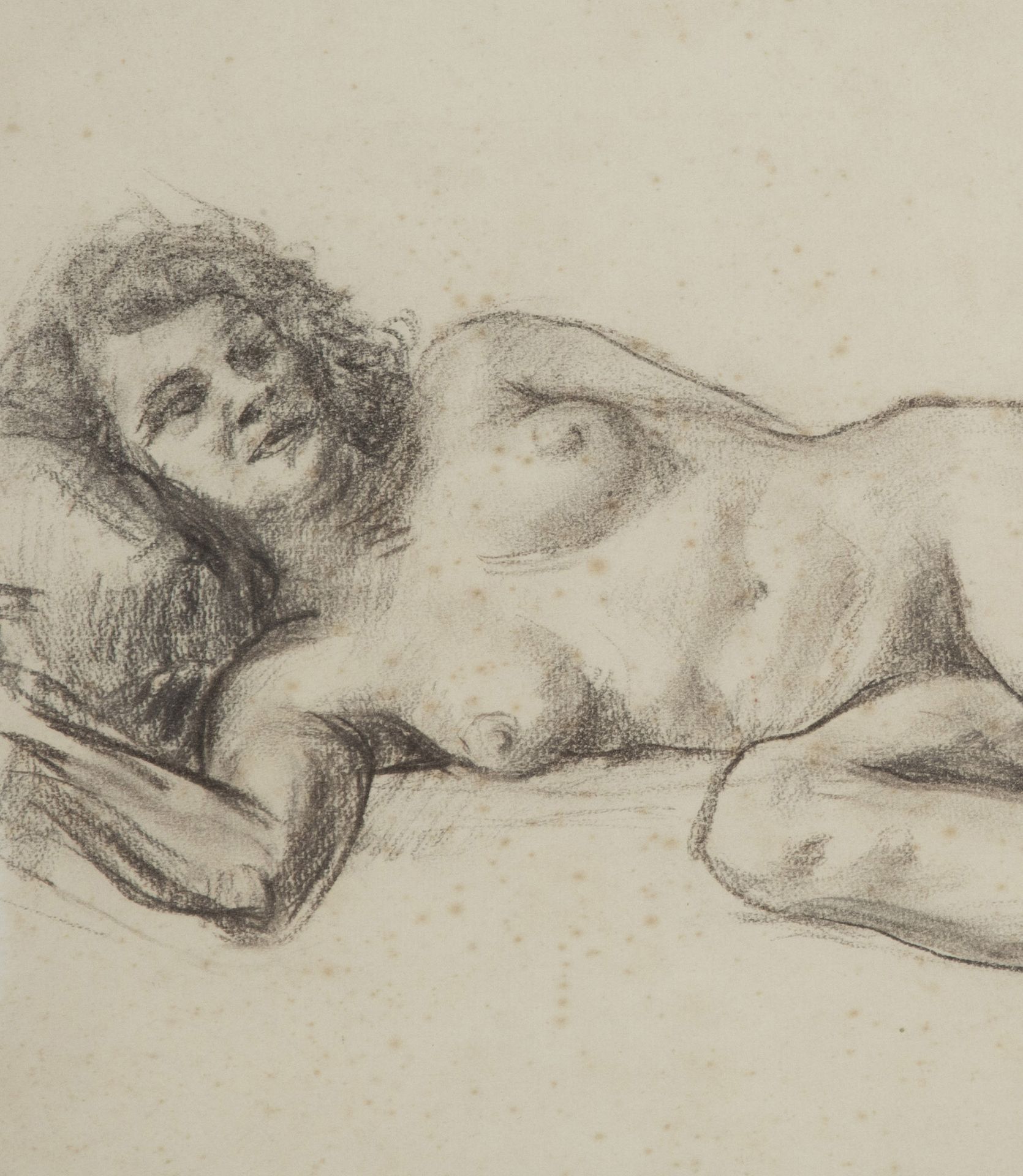 Set of three framed Mid-Century French nude studies