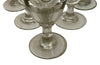 Set of six large antique French hand blown glasses circa 1900