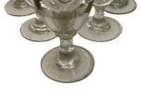 Set of six large antique French hand blown glasses circa 1900