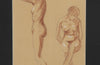 Set of three 20th Century French sanguine life nude studies