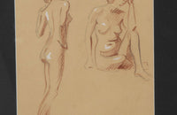 Set of three 20th Century French sanguine life nude studies