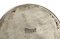 Champagne Bucket Mid-Century Silver Plate with Leather Handles