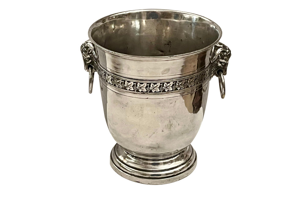 20th Century French silver plated wine cooler in the Neo-Classic style