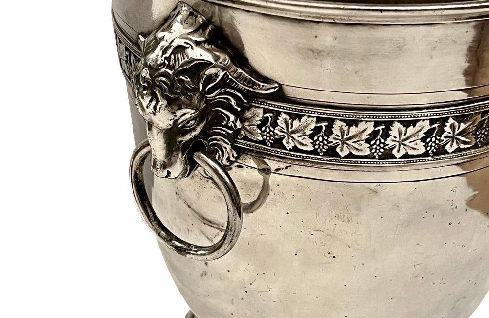20th Century French silver plated wine cooler in the Neo-Classic style