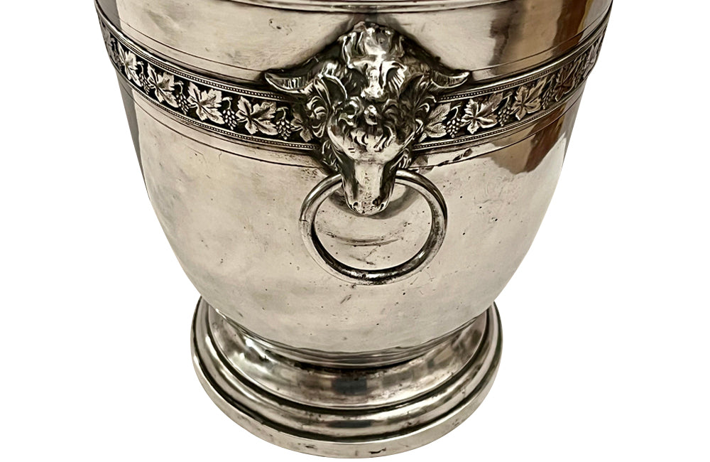 20th Century French silver plated wine cooler in the Neo-Classic style