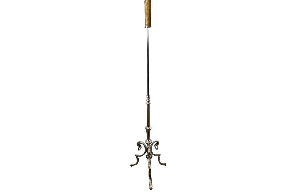 MID CENTURY FRENCH SILVERPLATE FLOOR LAMP