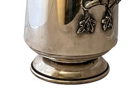 Antique wine cooler French silver plate wine cooler with grape vine ornamentation to the rim and handles - French Antiques