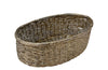 20th century oval high sided French silver plate woven bread basket.