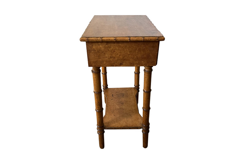 Charming early 20th Century French burr maple lidded table - Antique Furniture - Antique Tables - AD & PS Antiques