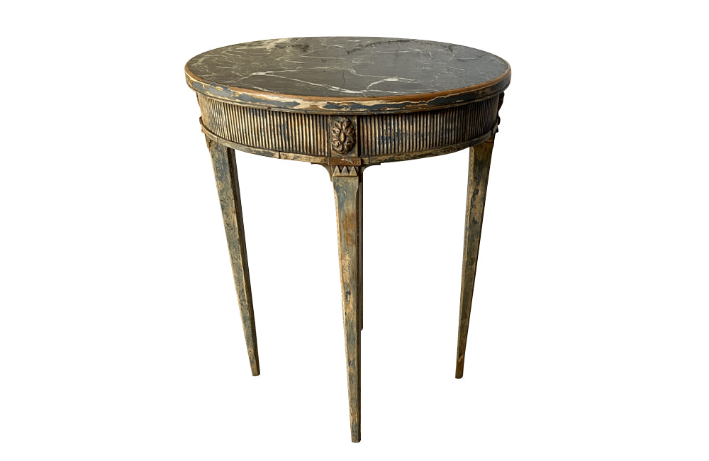 19th Century Swedish Oval Side Table - Antique Furniture - Antique table - AD & PS Antiques