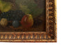 Small early 20th century French still life oil on board painting of pears, plums, cherries, grapes, peach and a quince.