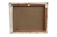 Vintage painting 'Rooster and Four Hens' French