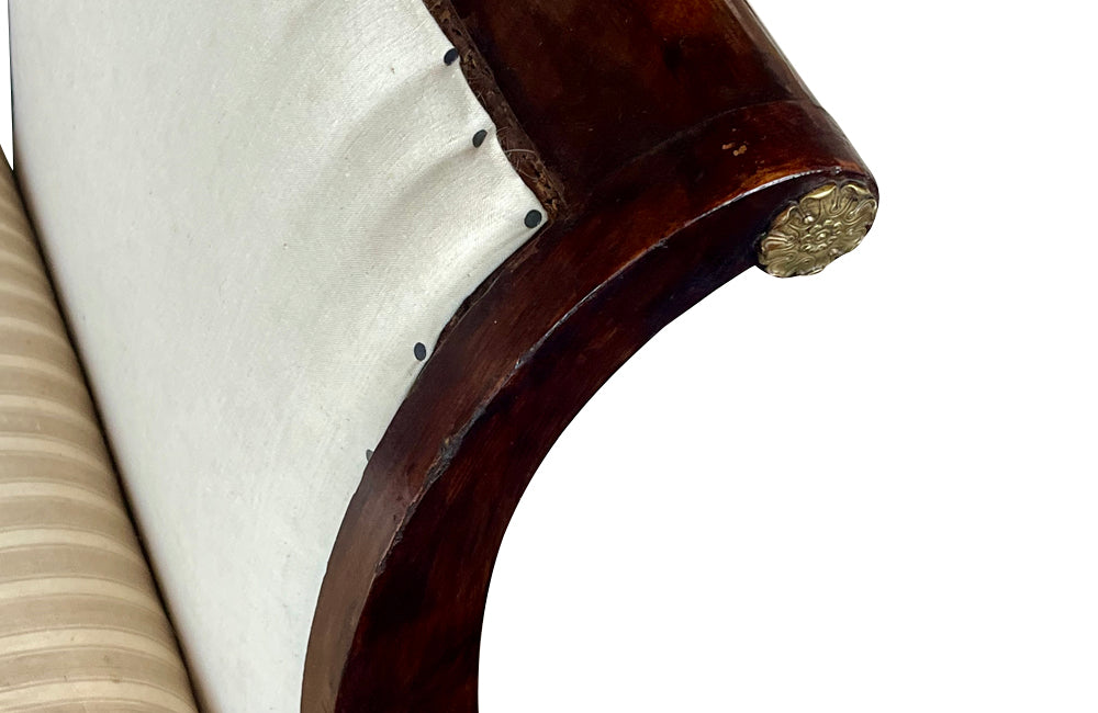 Antique day bed méridienne in mahogany French 19th Century Period empire - French antique furniture