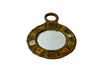 Petite metal mirror with glass inlays, atrributed to Irena Jaworska ( Line Vautrin School ) circa 1960