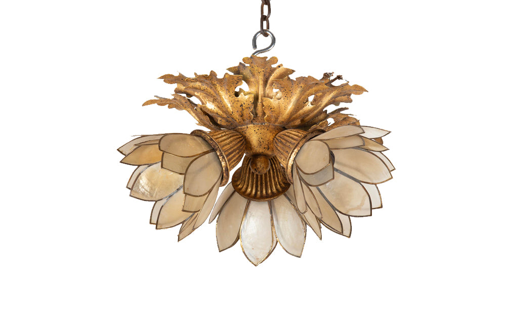Small Mid-Century Ceiling Light Attributed To Banci