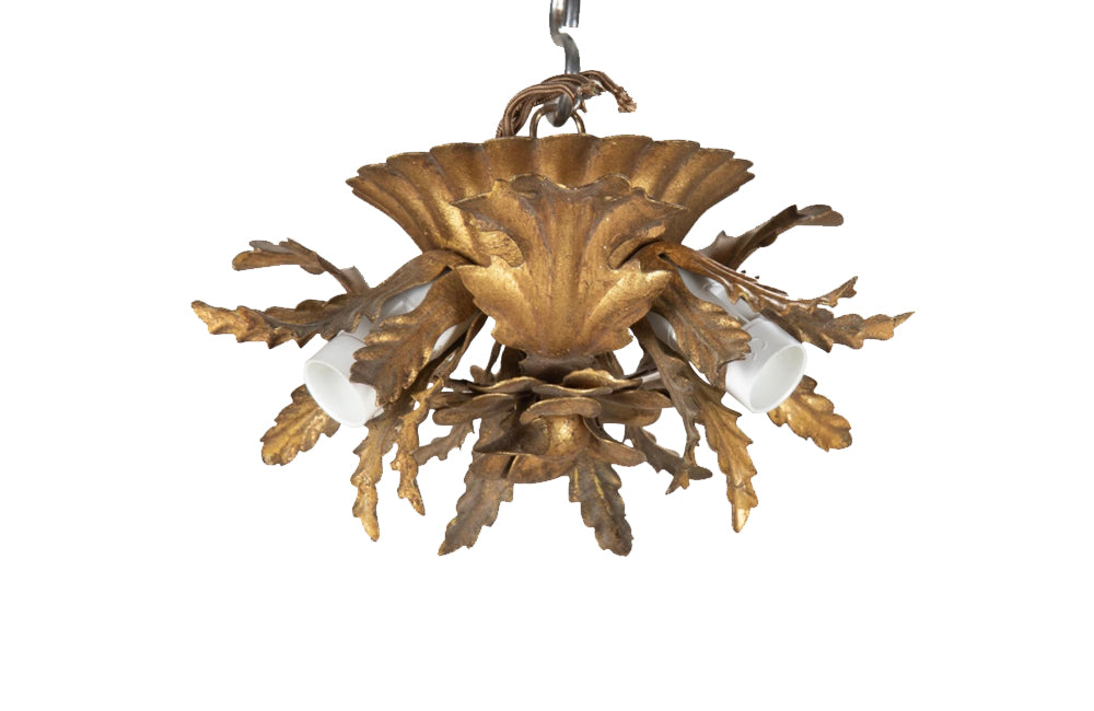 Small Mid-Century Italian Ceiling Light Attributed to Banci