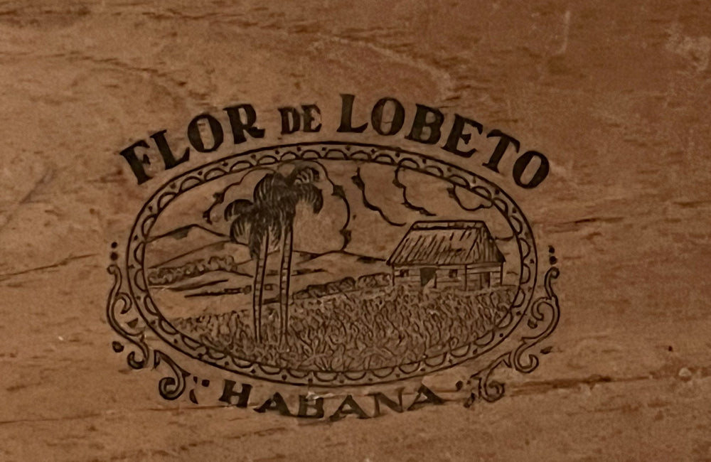Mid-Century French Figurative Painting on Havana Cigar Box Lid