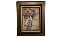 20th Century French oil on board painting, 'L'Averse' (The Downpour) in a gilt frame by Pierre Grisot