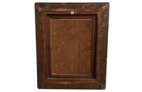 20th Century French oil on board painting, 'L'Averse' (The Downpour) in a gilt frame by Pierre Grisot