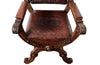 19th Century Embossed Leather Armchair