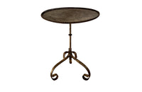 Large Mid-Century Spanish Gilt Iron Martini or Cocktail Table