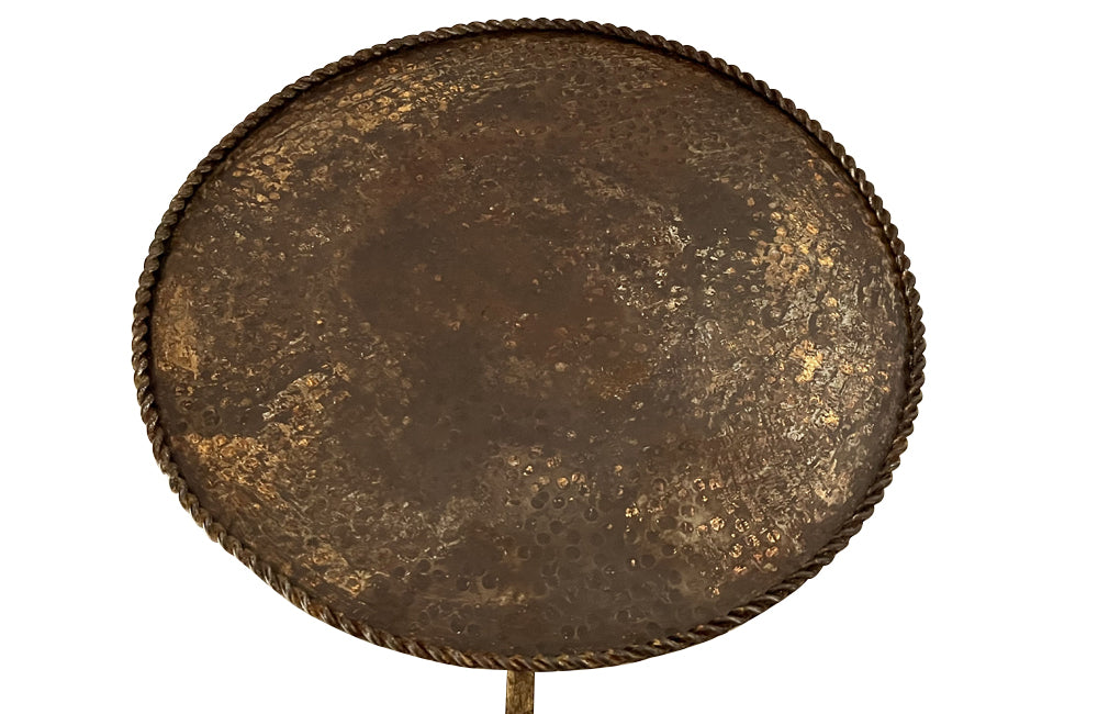 Large Mid-Century Spanish Gilt Iron Martini or Cocktail Table