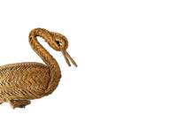 STRAW SWAN BASKET COLLECTION OF DECORATIVE EGGS