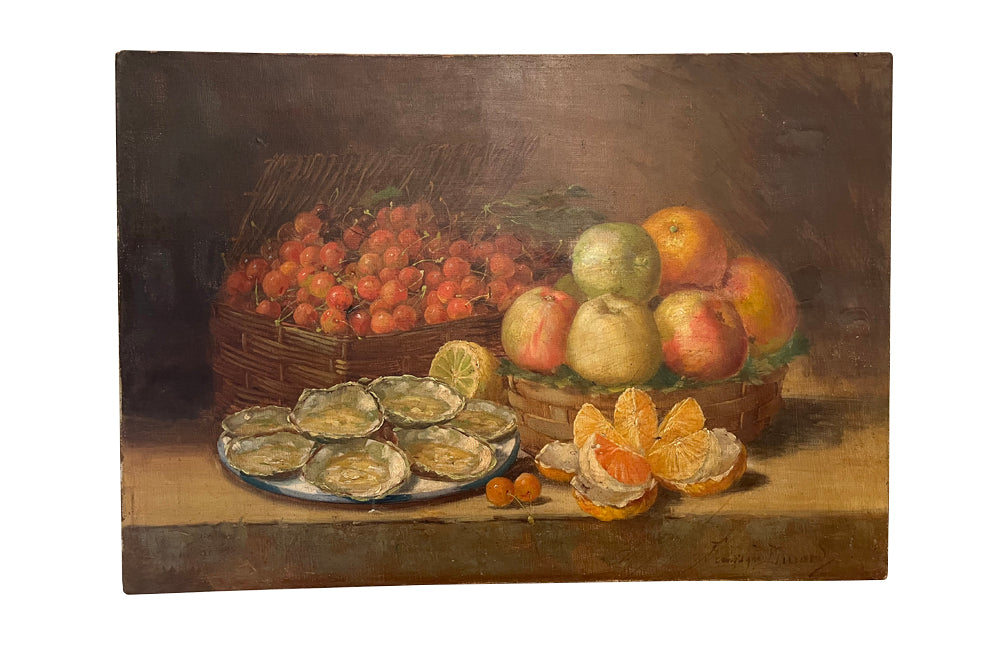 FRENCH STILL LIFE PAINTING BY FRANCISQUE DURAND