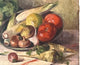 Beautiful early 20th century, oil on canvas painting of vegetables.