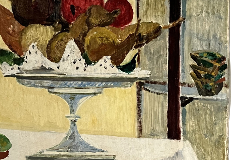 Mid-Century French Still Life Painting with Fruit by Pierre Pruvost