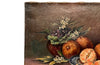 FRENCH STILL LIFE PAINTING OF CLEMENTINES AND FLOWERS