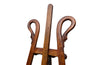 Elegant French large carved wooden decorative easel with swan necks circa 1900