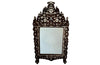 Very pretty late 19th or early 20th Century Syrian mirror with mother of pearl and bone floral and foliate decoration