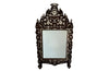 Very pretty late 19th or early 20th Century Syrian mirror with mother of pearl and bone floral and foliate decoration