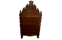 Very pretty late 19th or early 20th Century Syrian mirror with mother of pearl and bone floral and foliate decoration