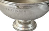 Beautiful 20th Century elegant champagne bucket with open winged swan handles engraved with the name of the prestigious champagne house of Taittinger