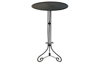 Tall late 19th Century ebonised iron side table sellette pedestal.