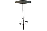 Tall late 19th Century ebonised iron side table sellette pedestal.