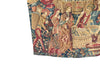 Antique tapestry wall hanging titled 'Le Pressage depicting wine pressing in XV Century Medieval times. French antiques