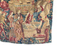 Antique tapestry wall hanging titled 'Le Pressage depicting wine pressing in XV Century Medieval times. French antiques