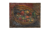 Vintage Oil Painting 'Still Life with Fruit' Mid 20th Century. 