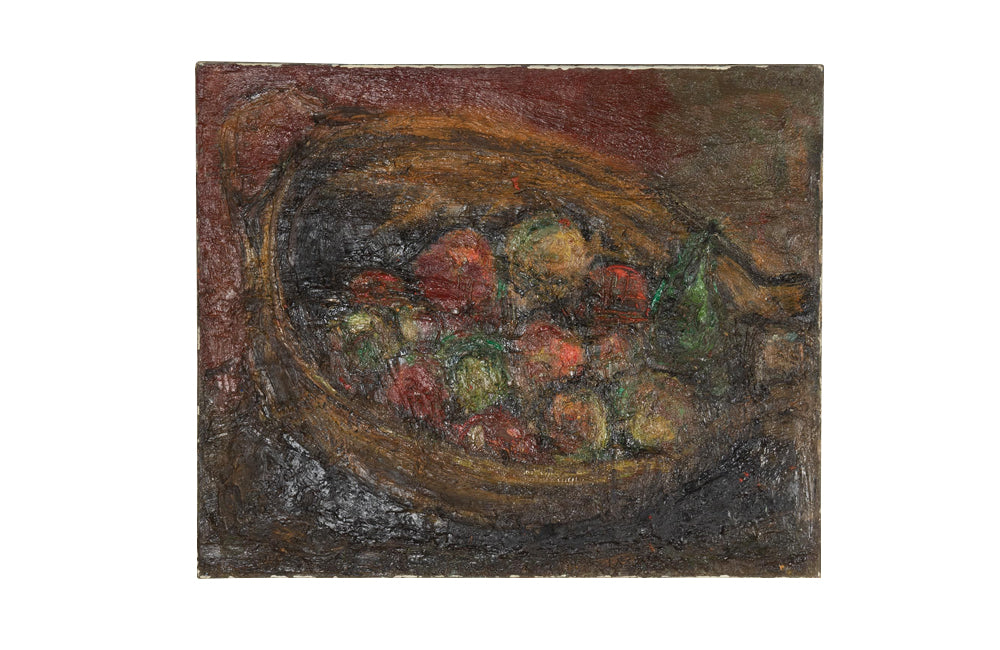 Vintage Oil Painting 'Still Life with Fruit' Mid 20th Century