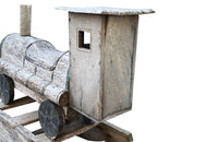 20th century 'Thomas' type tank engine rocker, of lovely weather worn wood 