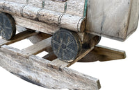 20th century 'Thomas' type tank engine rocker, of lovely weather worn wood 