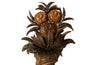 Pair of antique French tole wall lights in the form of cornucopia - French Antique lighting
