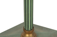 Art Deco floor lamp with verdigris finish - Mid Century Lighting