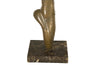 Bronze ballet shoe sculpture table lamp