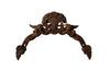 Arched hand carved walnut overbed in the Baroque style 