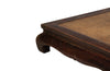  large antique northern Chinese Ming Dynasty style kang opium bed with cabriole legs and hand-carved frieze in scroll pattern C.1900