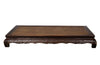  large antique northern Chinese Ming Dynasty style kang opium bed with cabriole legs and hand-carved frieze in scroll pattern C.1900